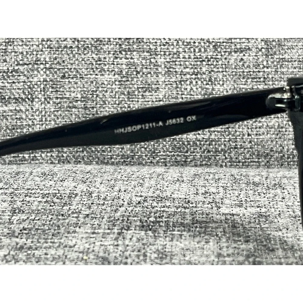 Jessica Simpson Black Glitter Cat Eye Sunglasses J5632 OX Smoke Gradient Lenses